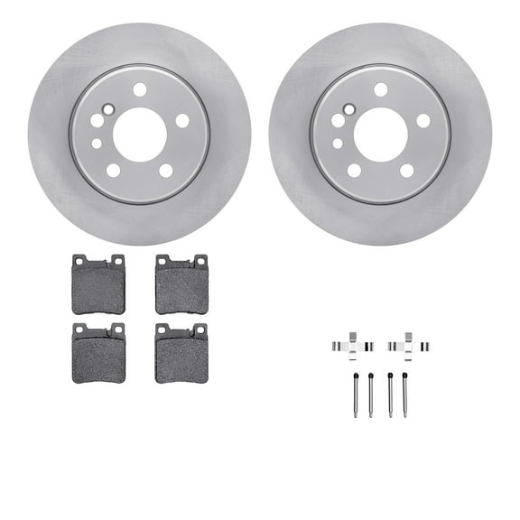 Dynamic Friction Company Rear Brake Rotors with 5000 Advanced Brake Pads includes Hardware 6512-63254