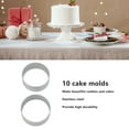 thumbnail image 3 of 10pcs Stainless Steel Cake  Baking Set, Easy Cleansing Cookie Molds Kit with 3D Effect for Kitchen, Making Cake, 3 of 7