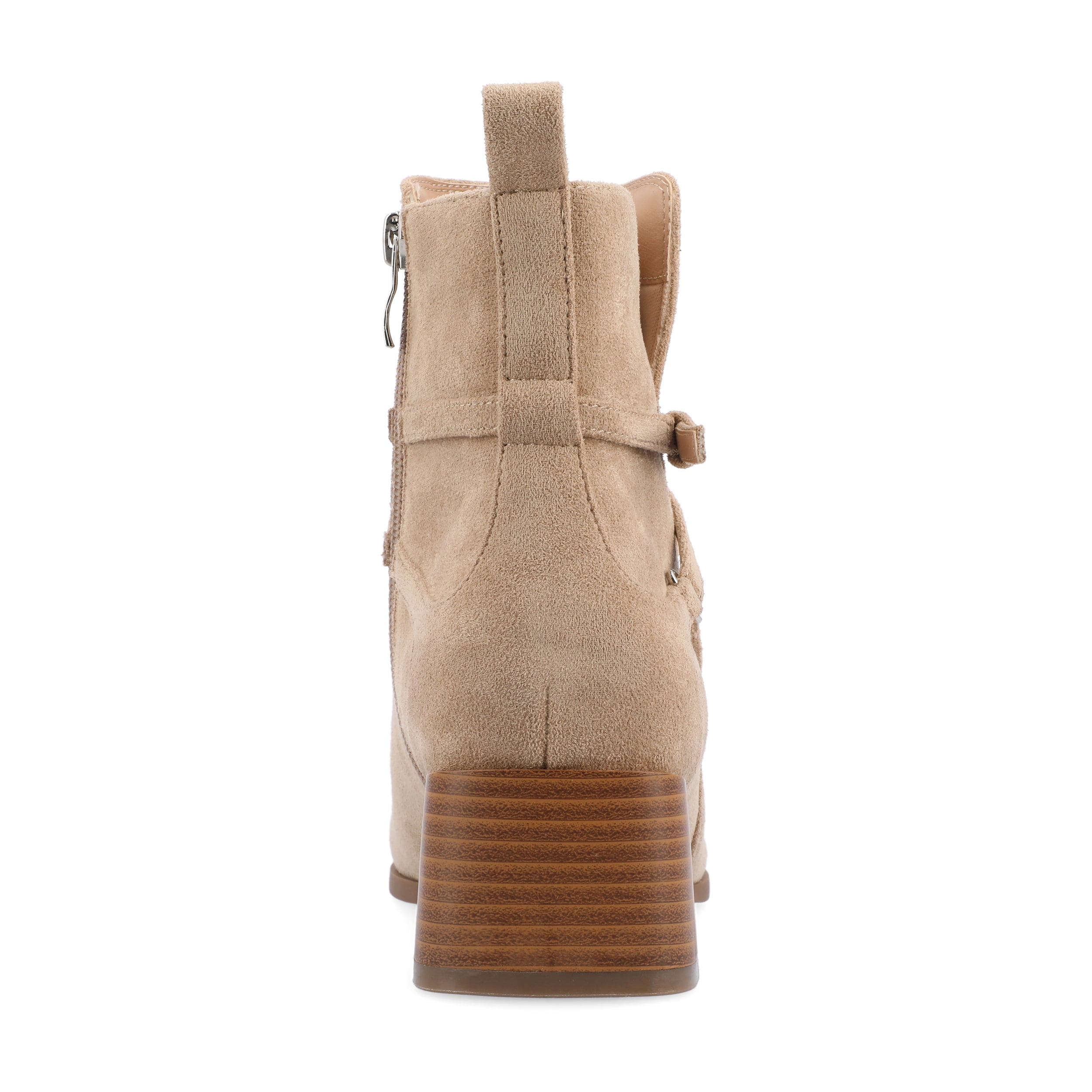 Journee Womens Estelle Stacked Heel Pointed Toe Booties, Widths Available