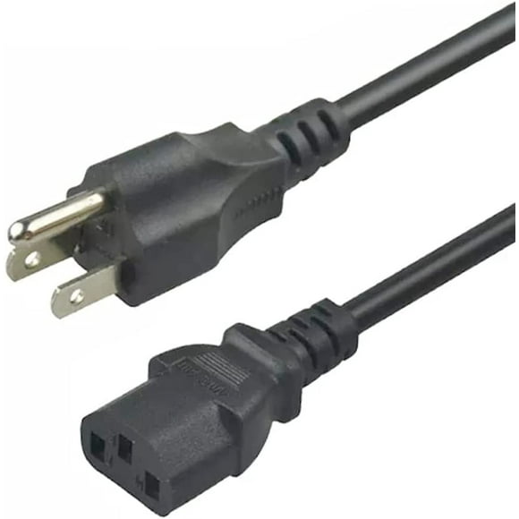 Power Cord (1.5m/4.8ft Black) 3 Prong (NEMA 5-15P to C13) 10A 125V 18AWG, Replacement Power Cord for Computer,