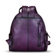 thumbnail image 7 of Genuine Leather Backpack Purses for Women Vintage Knapsack Rucksack Bag Daypacks, 7 of 7
