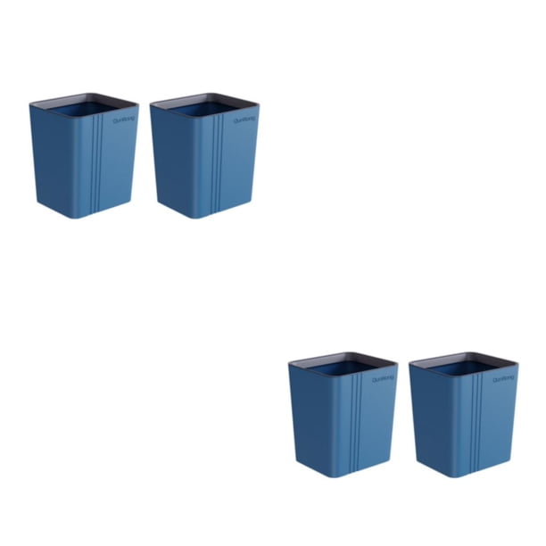 Naiovety Cubo de basura de oficina de 2 piezas Cubo de basura Cubo de basura Azul M 2Conjunto