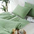 thumbnail image 5 of Davulos Green Comforter Set Queen Size,3 Pieces Modern Lightweight Queen Bedding Comforters Sets with Pillowcase Cozy Bed Set for All Season, 5 of 7