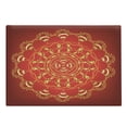 thumbnail image 1 of Mandala Cutting Board, Ottoman Art Ornament Hand Drawn Oriental Floral Themed Illustration, Decorative Tempered Glass Cutting and Serving Board, Large Size, Yellow Red, by Ambesonne, 1 of 1