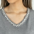 thumbnail image 6 of Women's Gameday Couture Gray Indiana Hoosiers Iconic Edge Rhinestone V-Neck T-Shirt, 6 of 7
