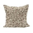 thumbnail image 1 of Ivory Fluffy Throw Pillow Cushion Cover, Autumn Leaves in Faded Earthen Tones Fall Season Branches Romance Illustration, Decorative Square Pillow Case, 20" x 20", Cream Umber Cocoa, by Ambesonne, 1 of 5