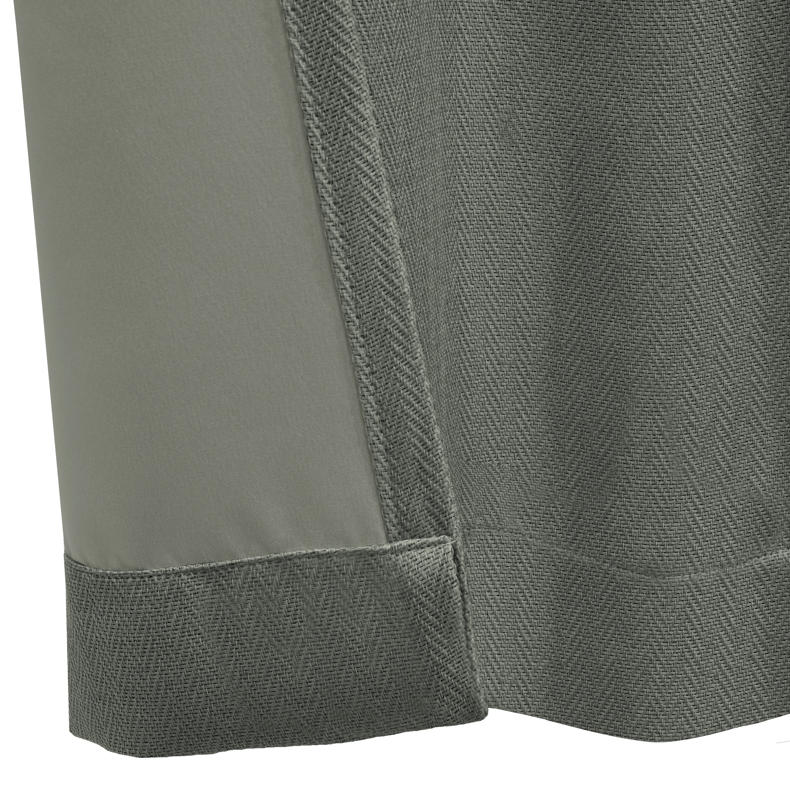 Girona Room Darkening Dual Header Curtain Panel 52" x 84" in Charcoal