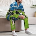 thumbnail image 7 of Lsque Grazing Cows Mountain View Pattern Long Sleeve Pajama Set for Men - Soft 2-Piece Sleepwear and Loungewear Set with Pockets, Comfy Nightwear-Large, 7 of 7