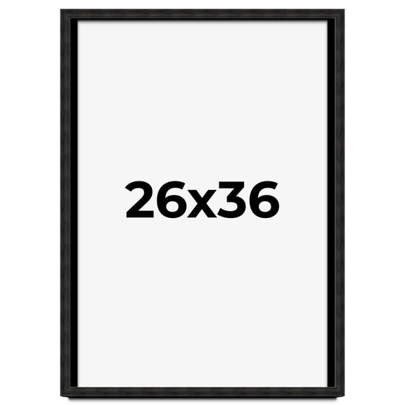 26x36 Shadow Box Black Rustic Barnwood Display Frame | 1.125 Inch Deep | 0.875 Inch Moulding Width