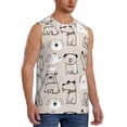 thumbnail image 2 of Uemuo Puppy Pattern Men's Sleeveless T-Shirt,Muscle Athletic Tank Top, Moisture-wicking Quick-dry Breathable Classic Tee Top for Gym Run Outdoor Sports-Small, 2 of 8