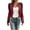 Wine, variant on Zpanxa Women's Vegan Leather Biker Jacket Short Cropped Motorcycle Style Hoodless Long Sleeve Outerwear