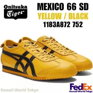 Onitsuka Tiger MEXICO 66 SD YELLOW / BLACK 1183A872 752 UNISEX NEW