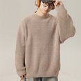 thumbnail image 2 of Inleife Sweaters for Men Warm Loose Men's Winter Thick Casual Fashion Solid Color Long Sleeved Round Neck Sweater, 2 of 6