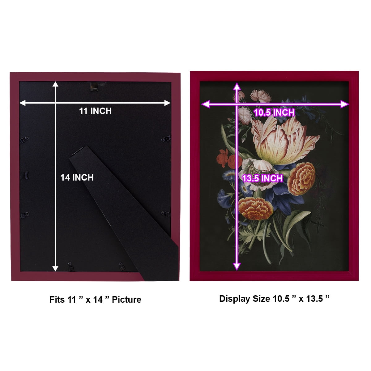 Dramatic Bouquet II -Framed Print w/glass-Cherry Red