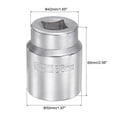 thumbnail image 2 of Uxcell 3/4 Inch Square Drive 12 Point 38mm Standard Impact Socket Alloy Steel, 2 of 5