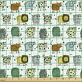 thumbnail image 2 of Animal Fabric by the Yard, Colorful and Whimsical Layout of Various Creatures Polka Dotted Funny Elements, Decorative Upholstery Fabric for Sofas and Home Accents, Multicolor by Ambesonne, 2 of 5