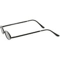 thumbnail image 3 of Extreme Small Oval Sunglasses Neutral Colored Flat Lens 51mm (Black / Smoke), 3 of 4