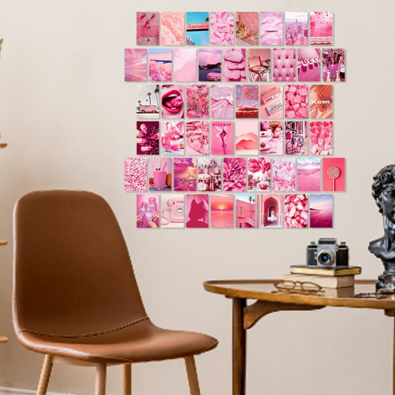 Aesthetic Pictures Wall Collage Kit, 50Pcs Posters Postcards Photo Wall Art  Print Stickers Dorm Photo Display Poster for Bedroom Vintage LaundryTeen  Room Decor (Neon Pink): Buy Online at Best Price in UAE 