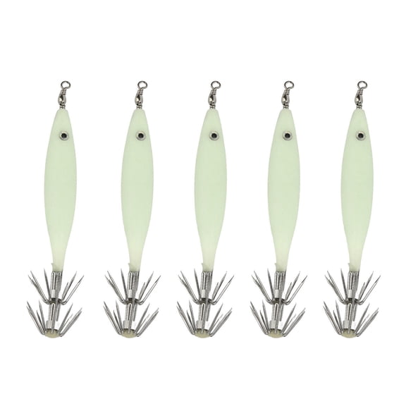 Fishing Bait, Attractive Incisive Hook Squid Jig Portable For Saltwater Luminous