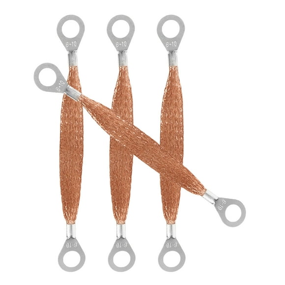 Minkissy 4Pcs Ground Straps Universal Automotive Grounding Strip Total Length 150Cm