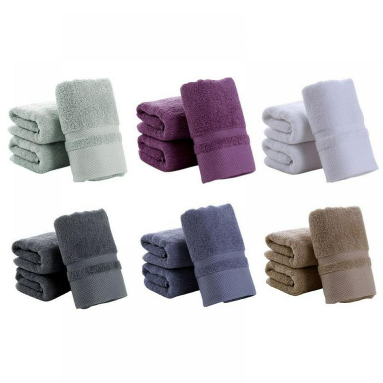 100% Cotton Hand Towels Face Towels Soft Absorption Fast Drying Thick Towels (1Pcs-13.4 inch x 29.5 inch), Size: 13.38 x 29.5, White