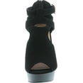 thumbnail image 7 of Top Moda Shoes Women's Lovely-90 Peep Toe Platform High Heels Criss Crossed Straps Back Zipper, 7 of 7