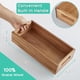 thumbnail image 4 of Cesta de madera de acacia para almacenamiento en el baño para organizar, para la parte posterior de la tapa del tanque del inodoro, cestas pequeñas y estrechas, 4 of 4