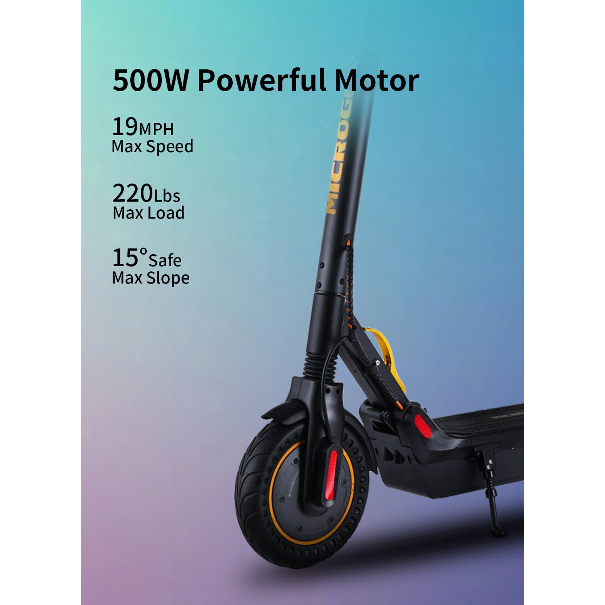 MICROGO M5 PRO Electric Scooter, 500W Motor 10.4 Ah Battery Long Range for Adults, 10" Honeycomb Tires 19 Mph Top Speed Folding E Scooter Commuter