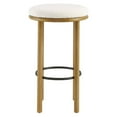 thumbnail image 4 of Counter Stool Chair, Set of 2, Ivory White Oak, Fabric, Wood, Bar Pub Cafe Bistro Dining Kitchen Hospitality Restaurant, Modern Contemporary HB36723, 4 of 8
