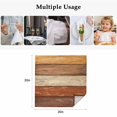 thumbnail image 5 of Cloth Napkins Set of 2 - 20x20 Inches, Farmhouse Burnt Orange Brown Washable Reusable Table Napkins, Vintage Wooden Striped Soft & Absortbent Dining Napkin for Party Wedding Hotel Restaurant, 5 of 8