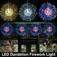 thumbnail image 6 of 2Pack 120 LEDs String Firework Lights Hanging Starburst Fairy Lights Waterproof with 8 Modes Remote Control Battery Powered For Wedding Christmas Party Decor, Multicolor, 6 of 8