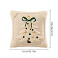 thumbnail image 3 of Christmas Pillow Covers, 18x18 Inch Christmas Embroidered Bow Tree Pillow Cover, Plush Tufted Christmas Tree Pillow Covers, Fall Decor Cute Festive Cushion Covers Durable, 3 of 6
