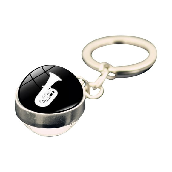DQRPSEETB Key Fob Keychain Cross-border New Product Accessories Piano Musical Instrument Key Buckle Pendant Metal Key Ring