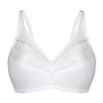 thumbnail image 4 of Women's Bestform 5006233 Floral Trim Wireless Cotton Bra With Lightly-Lined Cups (White 40C), 4 of 7