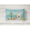 thumbnail image 2 of Carolines Treasures BB1577PW1216 Christmas Tree and Golden Retriever Canvas Fabric Decorative Pillow, 12H x16W,, 2 of 3