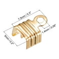 thumbnail image 2 of 200Pack Fold Over Cord Ends, 5x7.5mm Terminators Crimp End Tips for Leather Ribbon, Champagne, 2 of 7