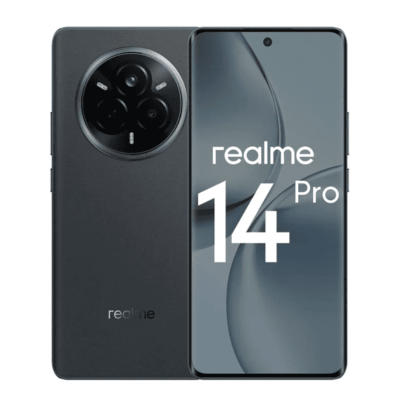 Celular Android Realme 14 Pro 5G 12 GB Ram 512 GB Rom 6.77'' OLED 120hz Dimensity 7300 Energy Cámara Sony Imx882 Ois 50MP Batería 6000Mah, Gris