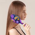 thumbnail image 3 of Abstract Paisley Art Hair Brush - Gentle Detangler with Round-Tip Bristles - Ideal for Sensitive Scalps & Kids, 3 of 6
