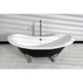 thumbnail image 2 of Kingston Brass CC2098 Brass Chain & Stopper Tub Waste and Overflow, Brushed Nickel, 20-1/4 in~22-5/8 in x 7 in (L) x 3 in (W) x 14-1/4 in~15 in (H), 2 of 7