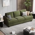 thumbnail image 6 of BLAZANT 89" Sofa Couch, 3 Seater Sofa with Suppleness Armrests, Corduroy Fabric Deep Seat Sofa with Upholstered Cushion& Backrests, Modern Comfy Couch for Living Room Apartment Office, 6 of 11
