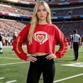 thumbnail image 5 of Women's Baseball Sports Hoodies Sweatshirt Game Day Print Crewneck Long Sleeve T Shirt Pullover Sweatshirt Top Casual Round Neck Loose Fits Comfy Athletic Workout Sweatshirts, 5 of 5