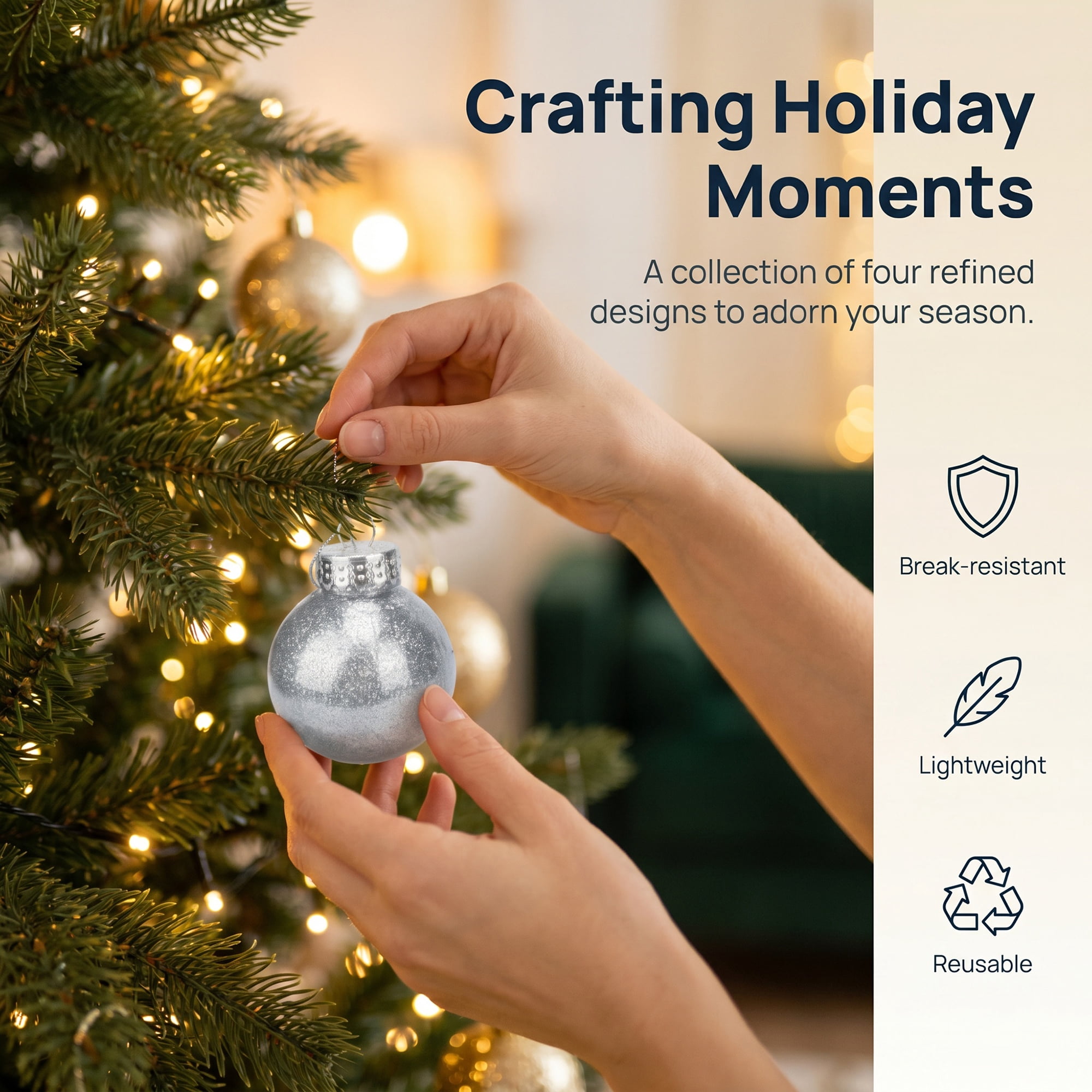 Unique Bargains Christmas Tree Ornaments - 24 Pack Baubles Shatterproof Balls White A 2.4"