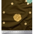 thumbnail image 1 of Soimoi Poly Georgette Fabric Artistic Flower Printed Craft Fabric by the Yard 42 Inch Wide, 1 of 3