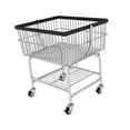 thumbnail image 1 of Rolling Wire Laundry Cart Cabisco Varedor versátil Versátil estante de almacenamiento de estantería seca para el dormitorio del hotel del dormitorio Negro, 1 of 8