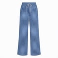 thumbnail image 4 of Sweatpants Women Linen Pants Women Summer Wide Leg Pants Elastic Waist Pants High Waisted Pants Casual Beach Trousers, 4 of 4
