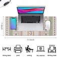 thumbnail image 5 of Long Mouse Pads for Desk,Pink Striped Floral Boho Pattern Desk Mats on Top Of Desks, Desk Mouse Pad Extra Large with 3mm Non-Slip Base and Stitched Edge for Gaming,Office,Work,Home 31.5"x11.8", 5 of 6