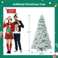 thumbnail image 2 of MCQ 6ft Flocked Pre-lit Artificial Christmas Tree with Warm White Incandescent Lights, 2 of 7