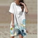 thumbnail image 2 of Mini vestido con estampado de manga corta y cuello redondo bohemio vintage a la moda para mujer Fridja  qw3278, 2 of 8