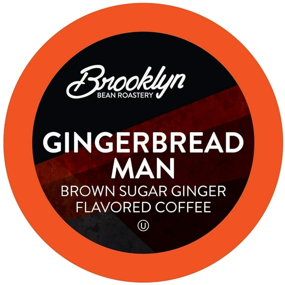 Brooklyn Bean Roastery Gingerbread Man Coffee Pods for Single-Serve Coffee Brewers, 40-Pack