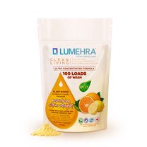 Lumehra's Laundry Detergent, Powder Biodegradable Safe for sensitive skin, Kids, Baby non toxic laundry detergent  Scent Citrus Essential Oils 500 Grams 100 Loads Ultra Concentrated